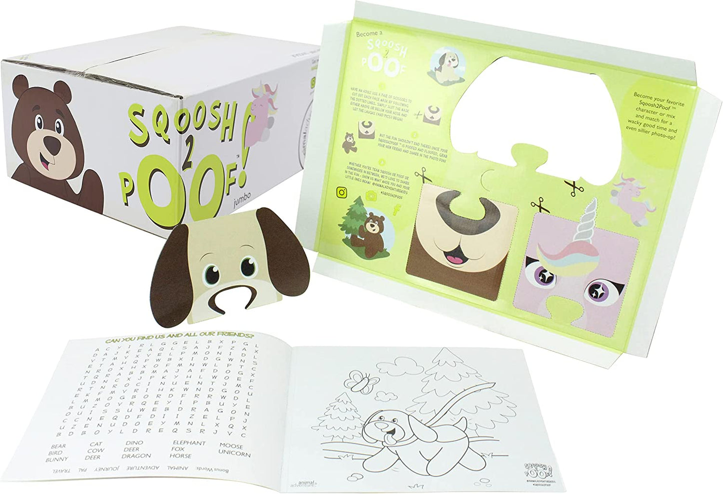 | Sqoosh2Poof Giant, Cuddly, Ultra Soft Plush Stuffed Animal with Bonus Interactive Surprise - 44" Dog