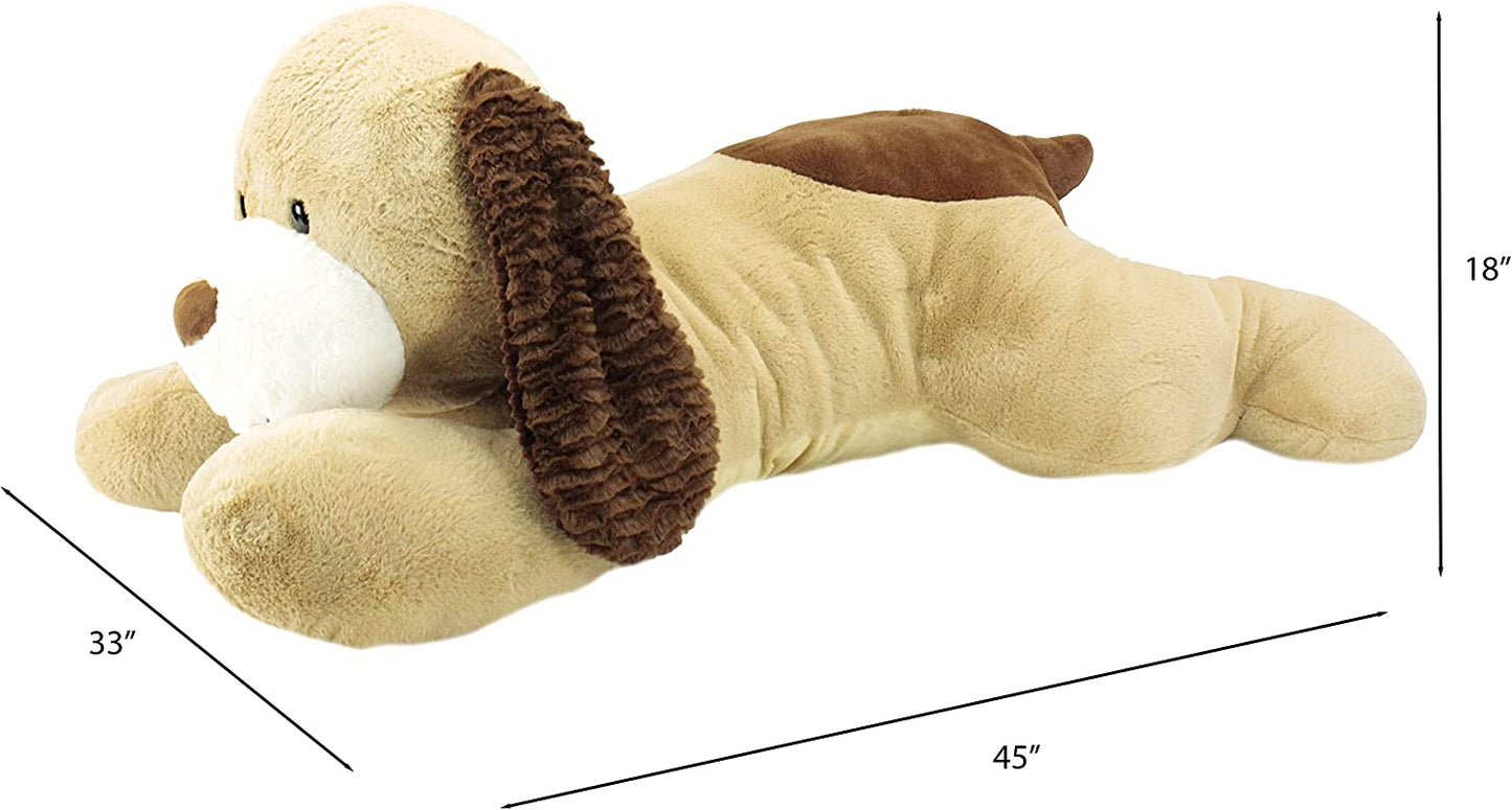 | Sqoosh2Poof Giant, Cuddly, Ultra Soft Plush Stuffed Animal with Bonus Interactive Surprise - 44" Dog